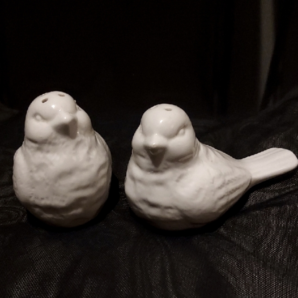 Vintage Ceramic Birds Salt and Pepper Shakers  3 "